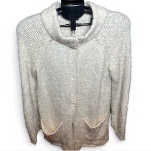 Free People Cream Cowl Neck Sweater